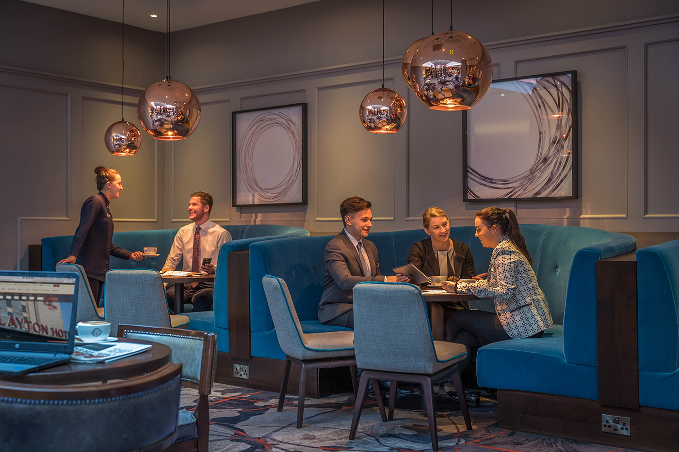 Corporates Having a Coffee Break in The Atrium @ Clayton Hotel Leopardstown © David Cantwell Photography