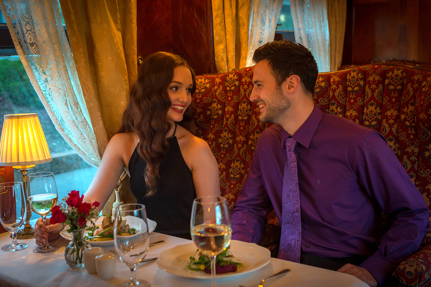 Couple Enjoying Dinner at a Restaurant  Couples Lifestyle Photography © David Cantwell Photography