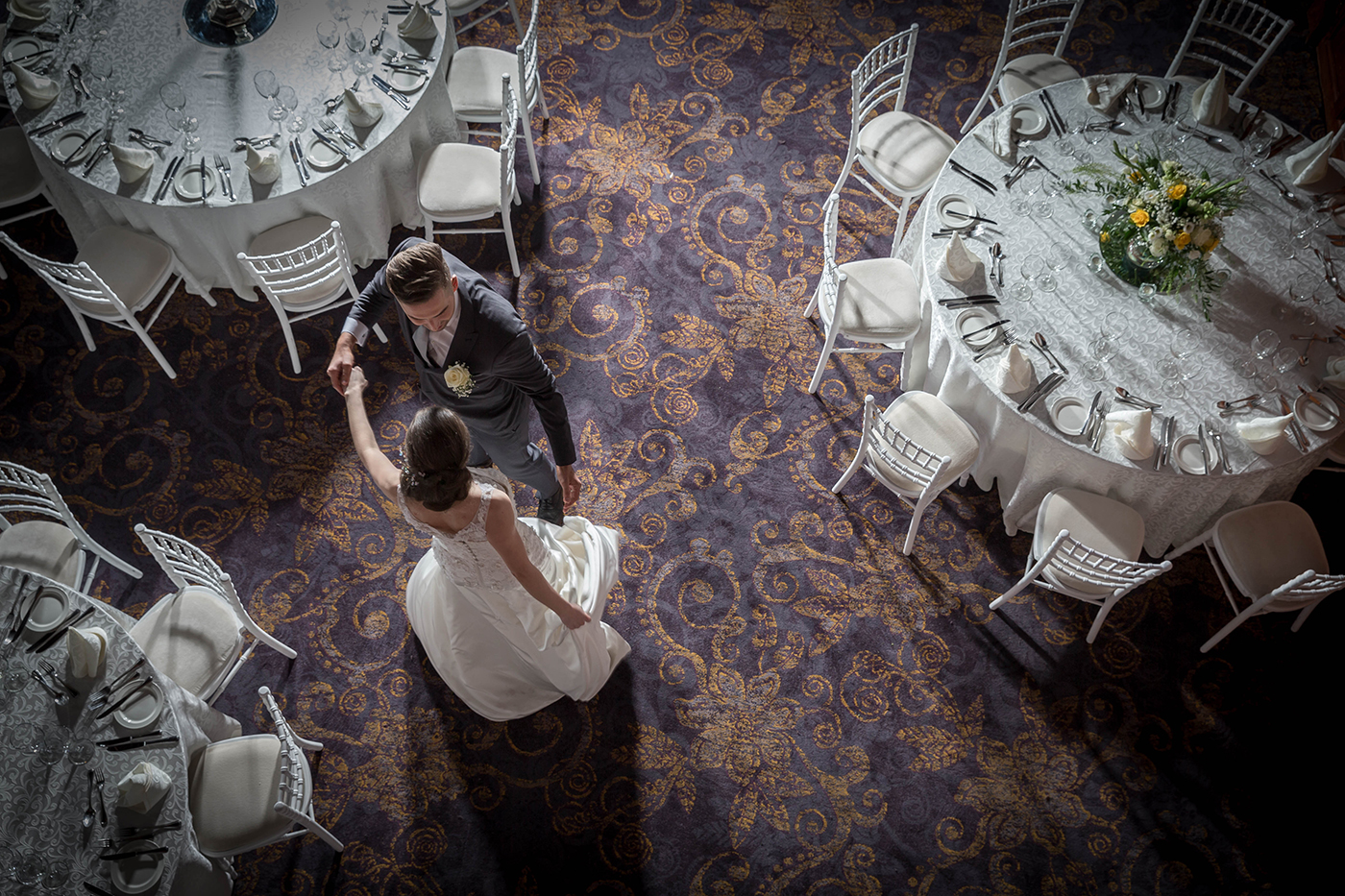 Bride & Groom Dancing - Hotel Lifestyle Photography © David Cantwell Photography