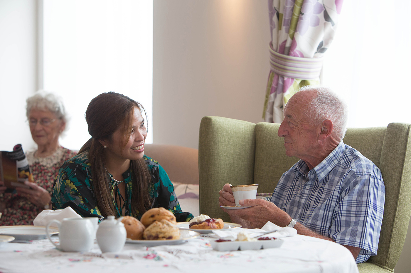 Nurse with Nursing Home Resident - Service Sector Photography © David Cantwell Photography