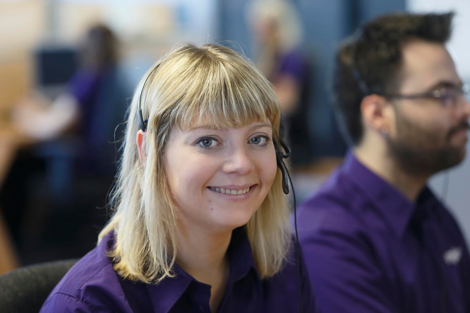 Female Call Centre Worker - People At Work Photography © David Cantwell Photography