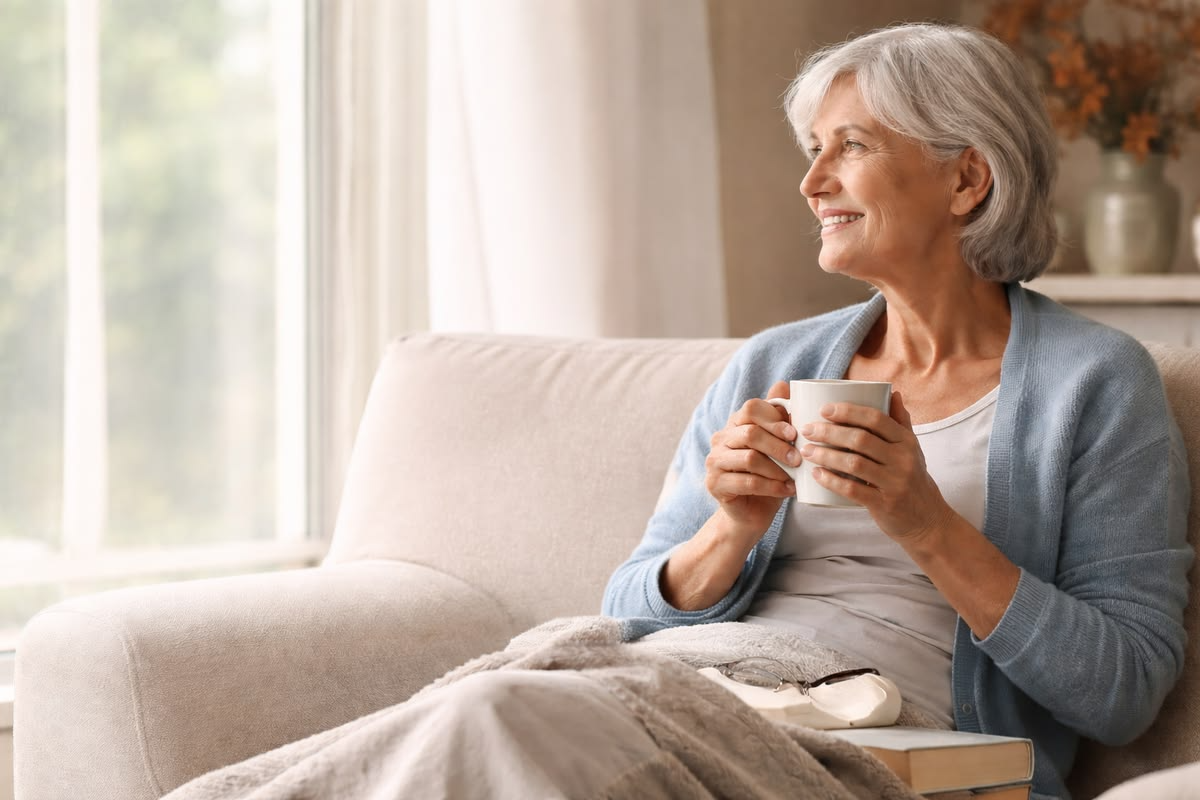 Women drinking coffee.