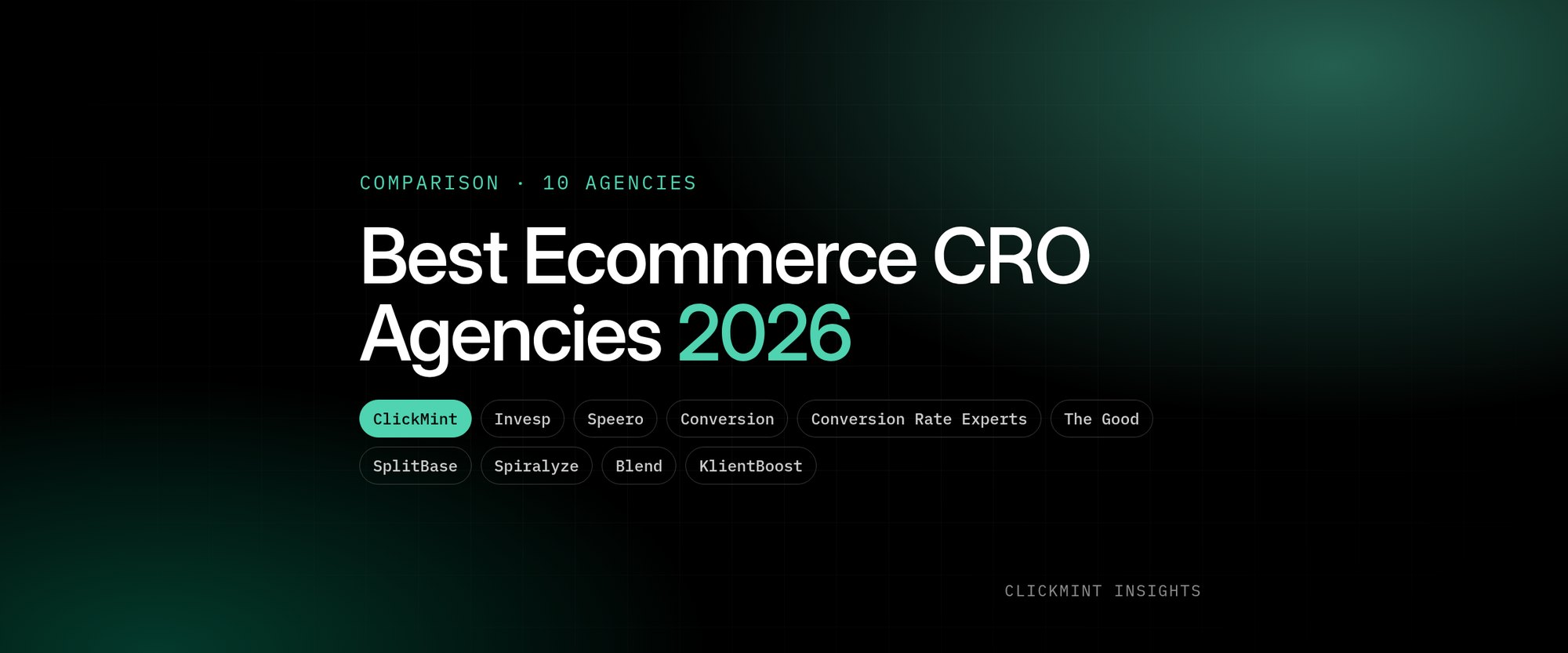 Best Ecommerce CRO Agencies 2026: ten agencies compared