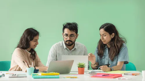 Strata team at work in office
