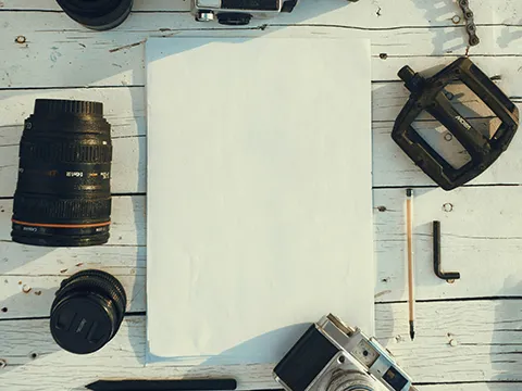 paper on table
