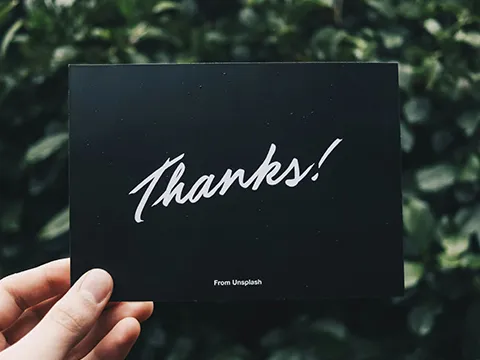 thanks card