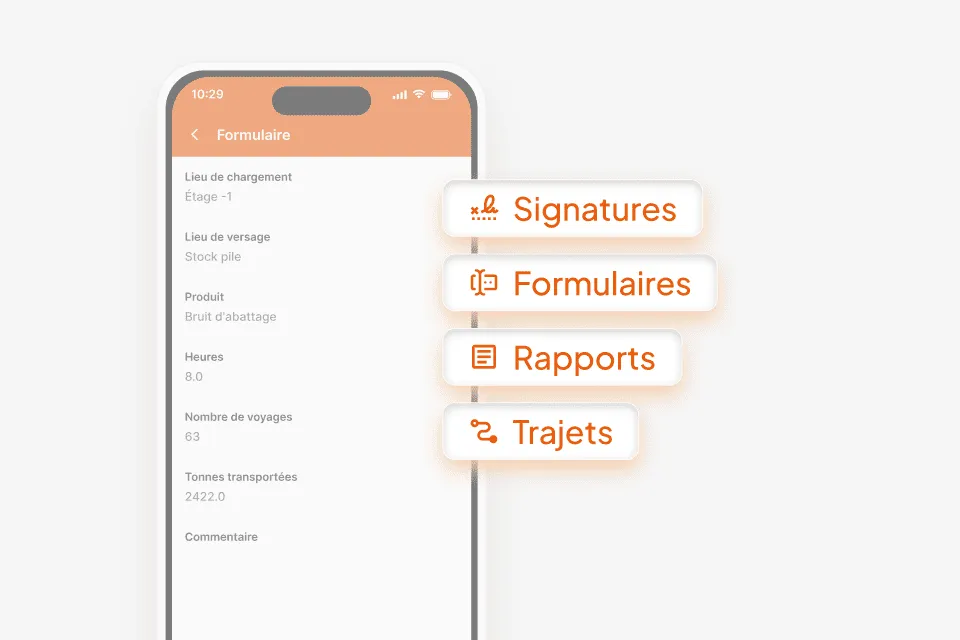 Capture d'écran de l'application mobile TR Online
