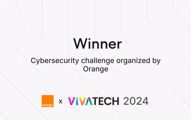 Text on black background stating 'WE ARE PART OF AI Europe 100 The Next Winners' with the word Headline below.