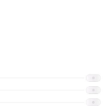 Three horizontal gray sliders with white circular knobs evenly spaced on a black background.