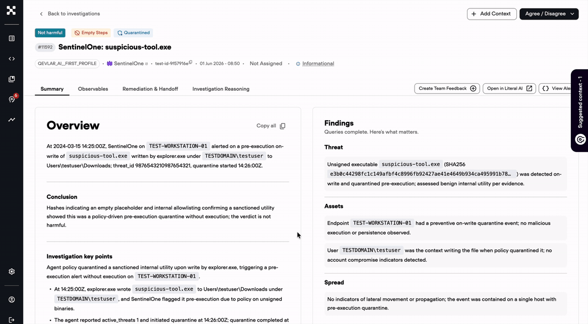 Add context to your investigations with agentic ai