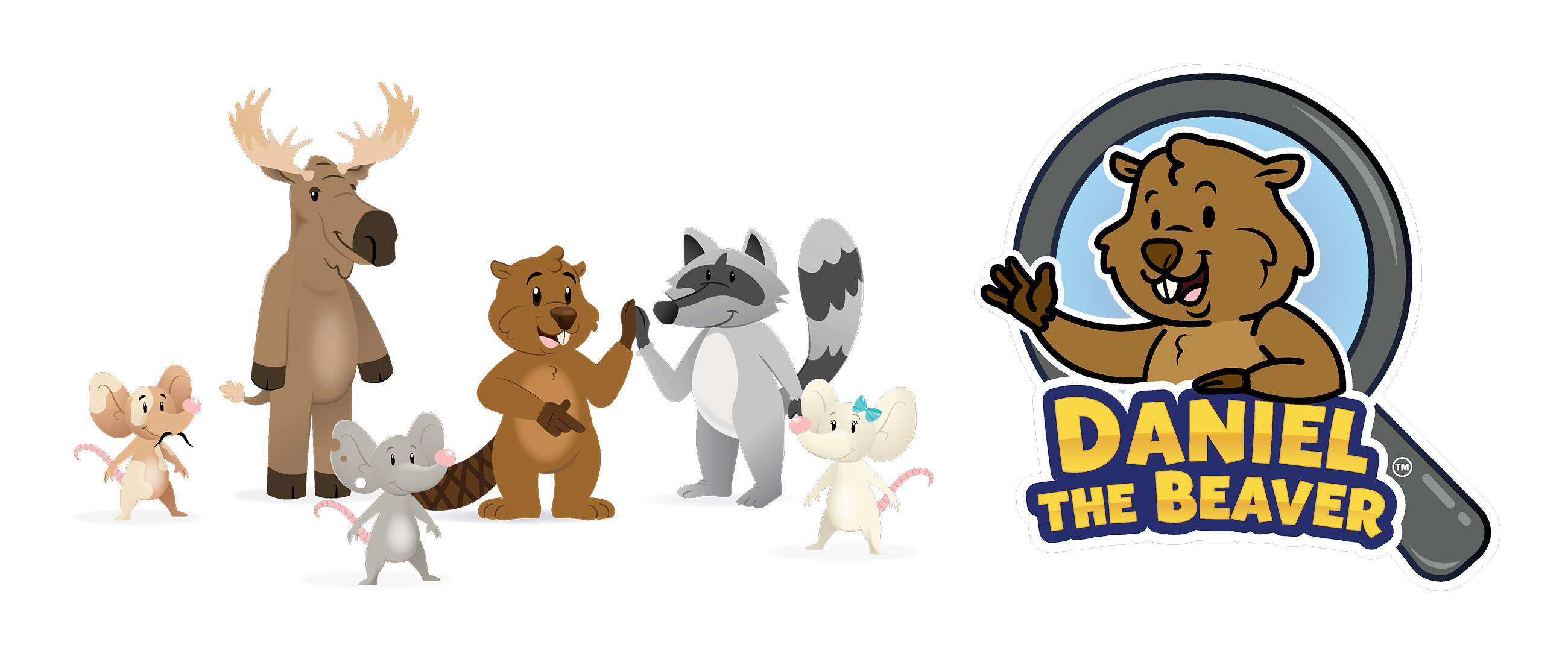 Daniel the Beaver and friends, daniel logo