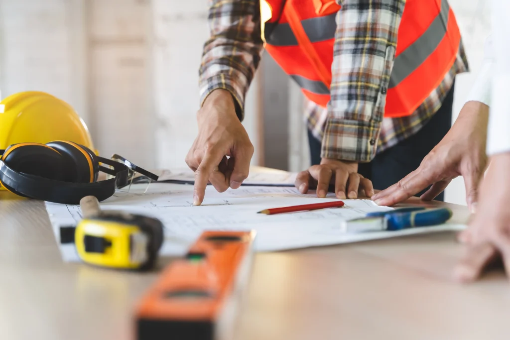 workers analyzing their facilities energy maintenance