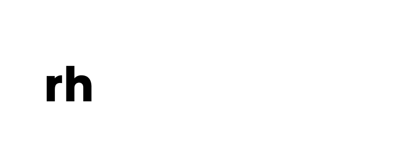Robert Half logo with lowercase 'rh' in a white square followed by the text 'Robert Half' on a black background.