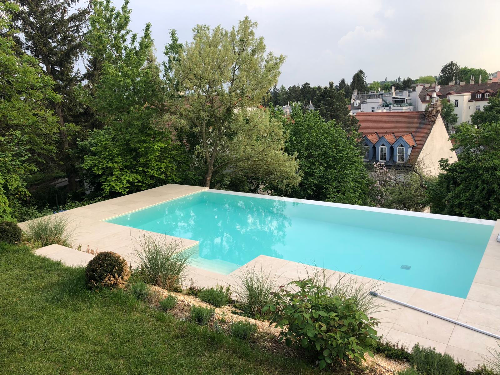 image of a landscaped pool area