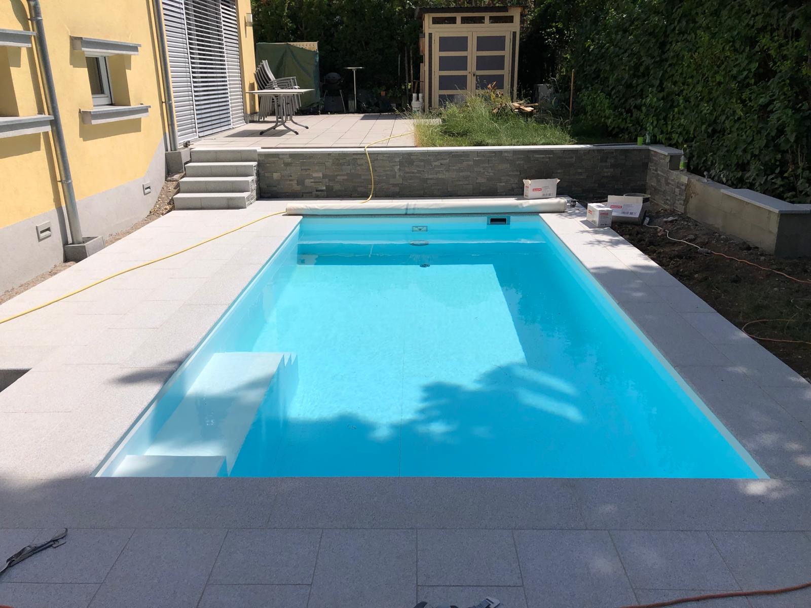 image of a landscaped pool area