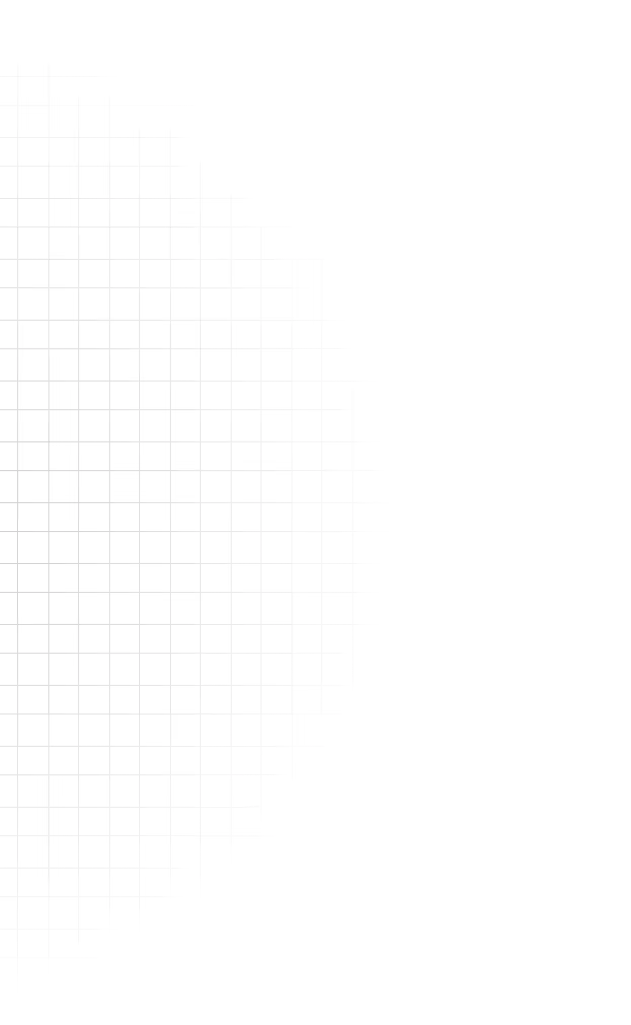 Grid of black squares fading into a circular shape on a transparent background.