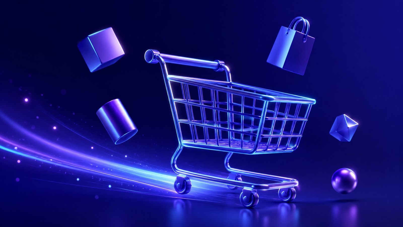 E-ticaret sepet terk etme oranını düşürmeyi simgeleyen soyut illüstrasyon