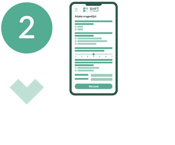 Step 2 with icon of smartphone questionnaire