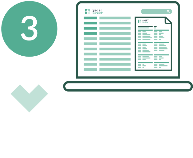 Step 3 with icon of laptop