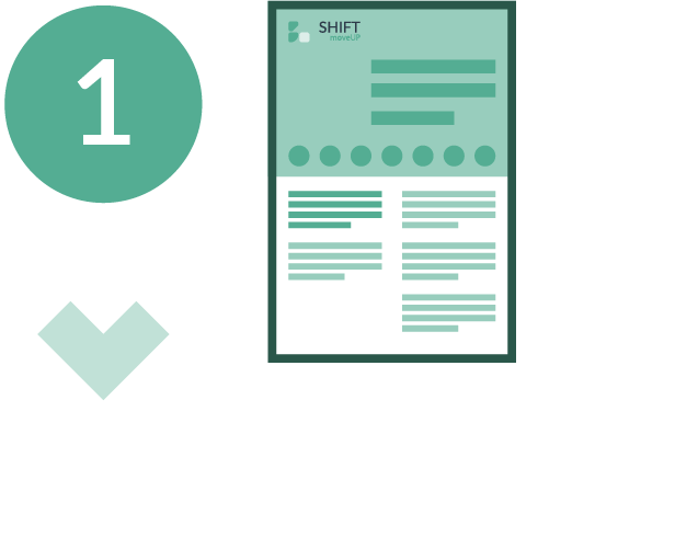 Step 1 with icon of patient folder