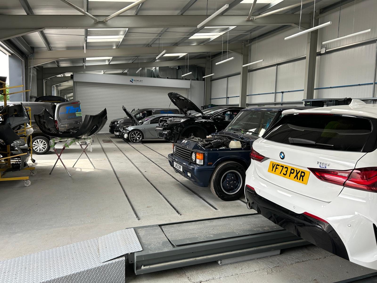 The Stanways workshop floor with repairs in progress