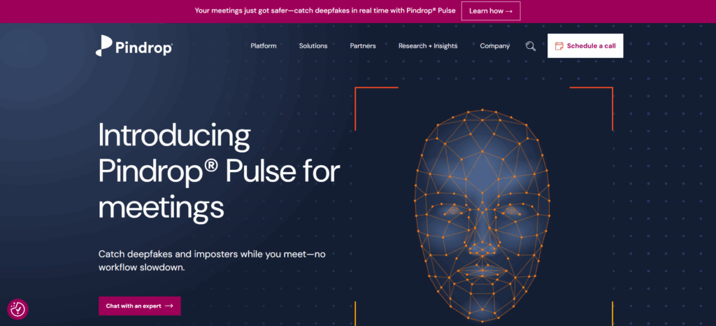 Pindrop combines deepfake detection with liveness check technology to secure voice interactions and prevent synthetic identity fraud
