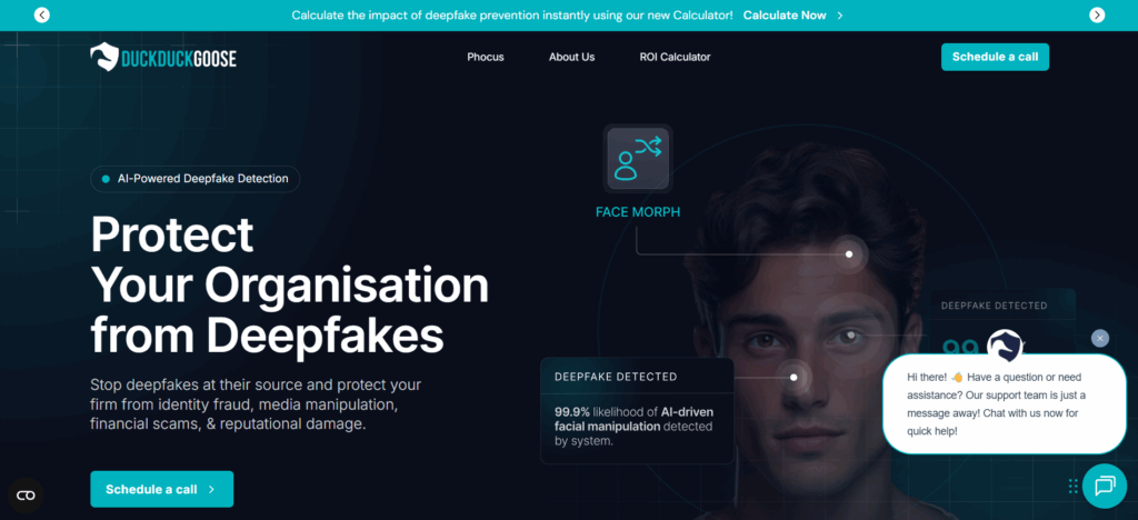 DuckDuckGoose AI develops advanced AI detection software to help organizations identify deepfakes in both audio and video