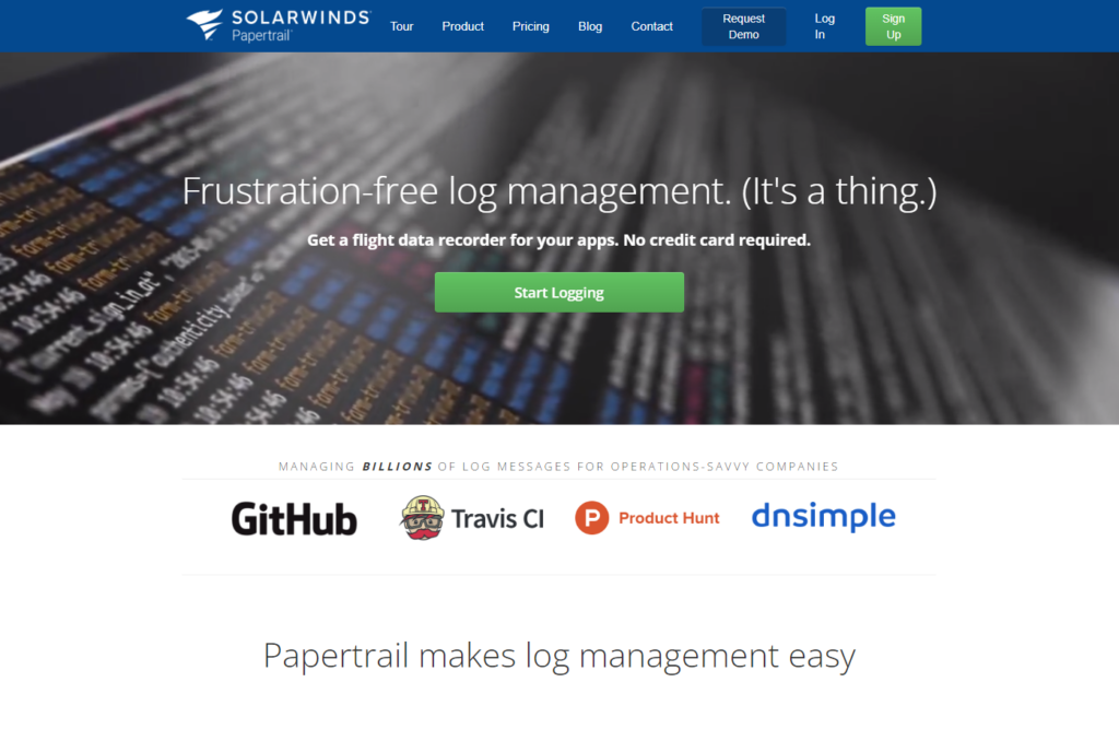 Solarwinds Papertrail