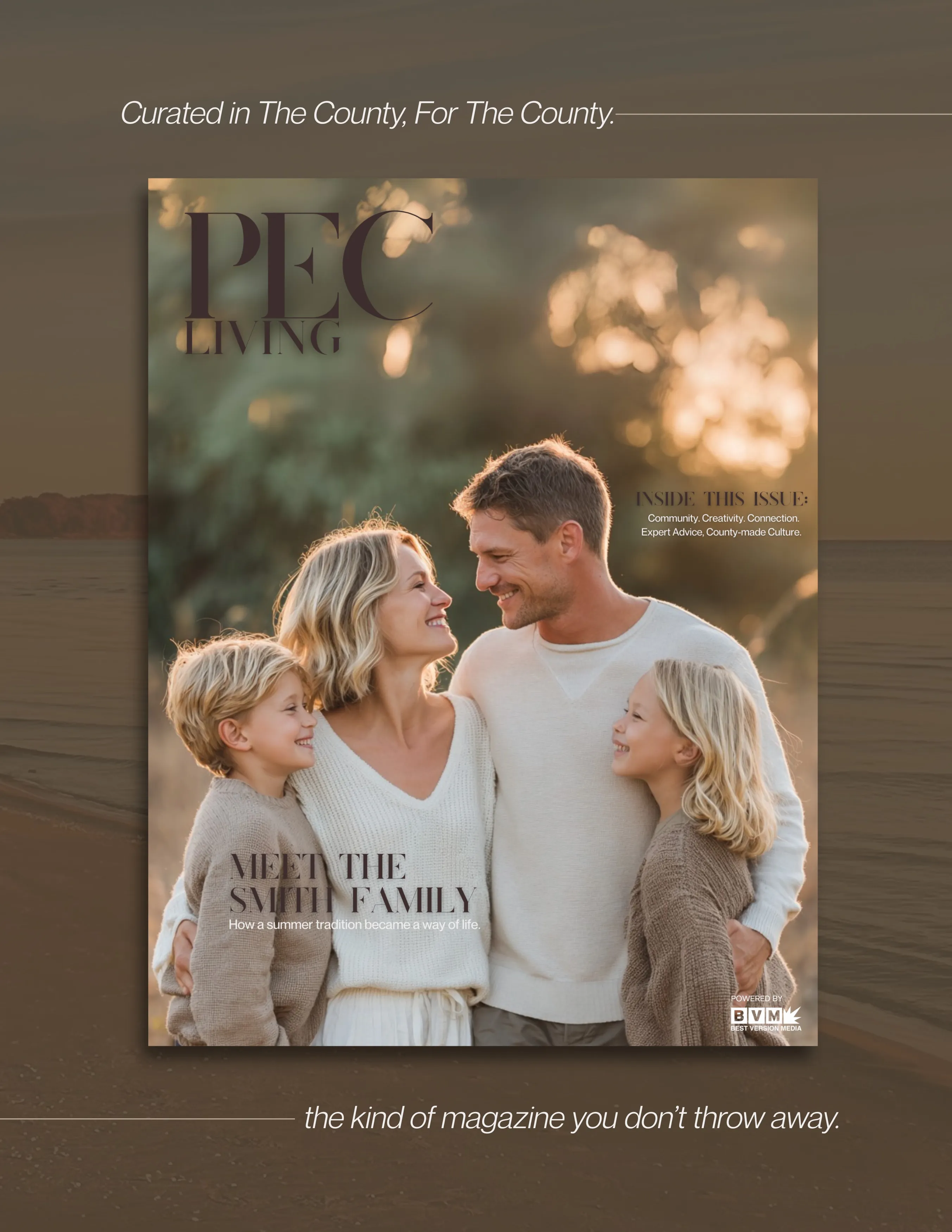 PEC Living magazine cover - Prince Edward County community publication