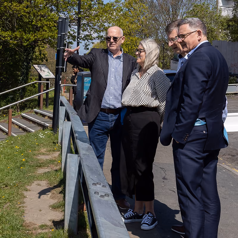 Eximia team looking over the city