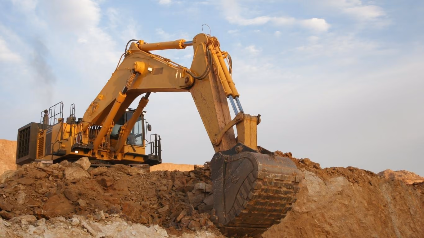 Digger being used to dig