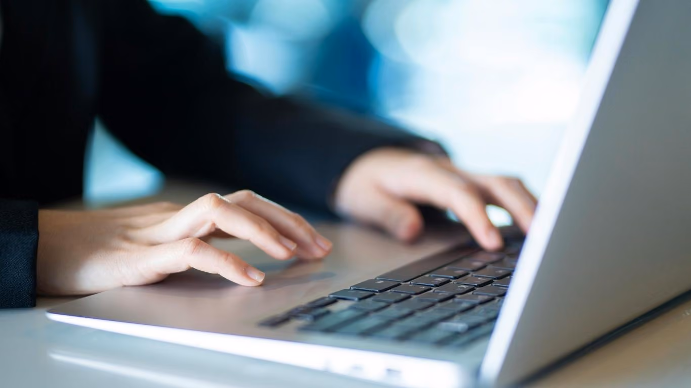 professional working on a laptop