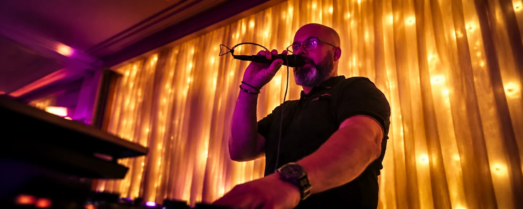 Brian Hennessy performing at an event