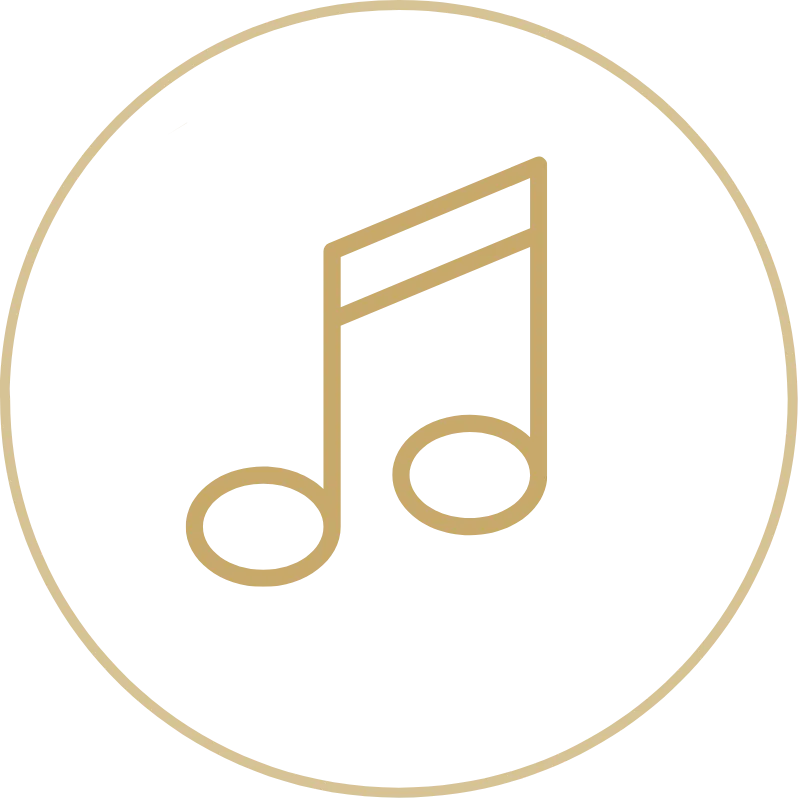 Gold icon representing personalised wedding music