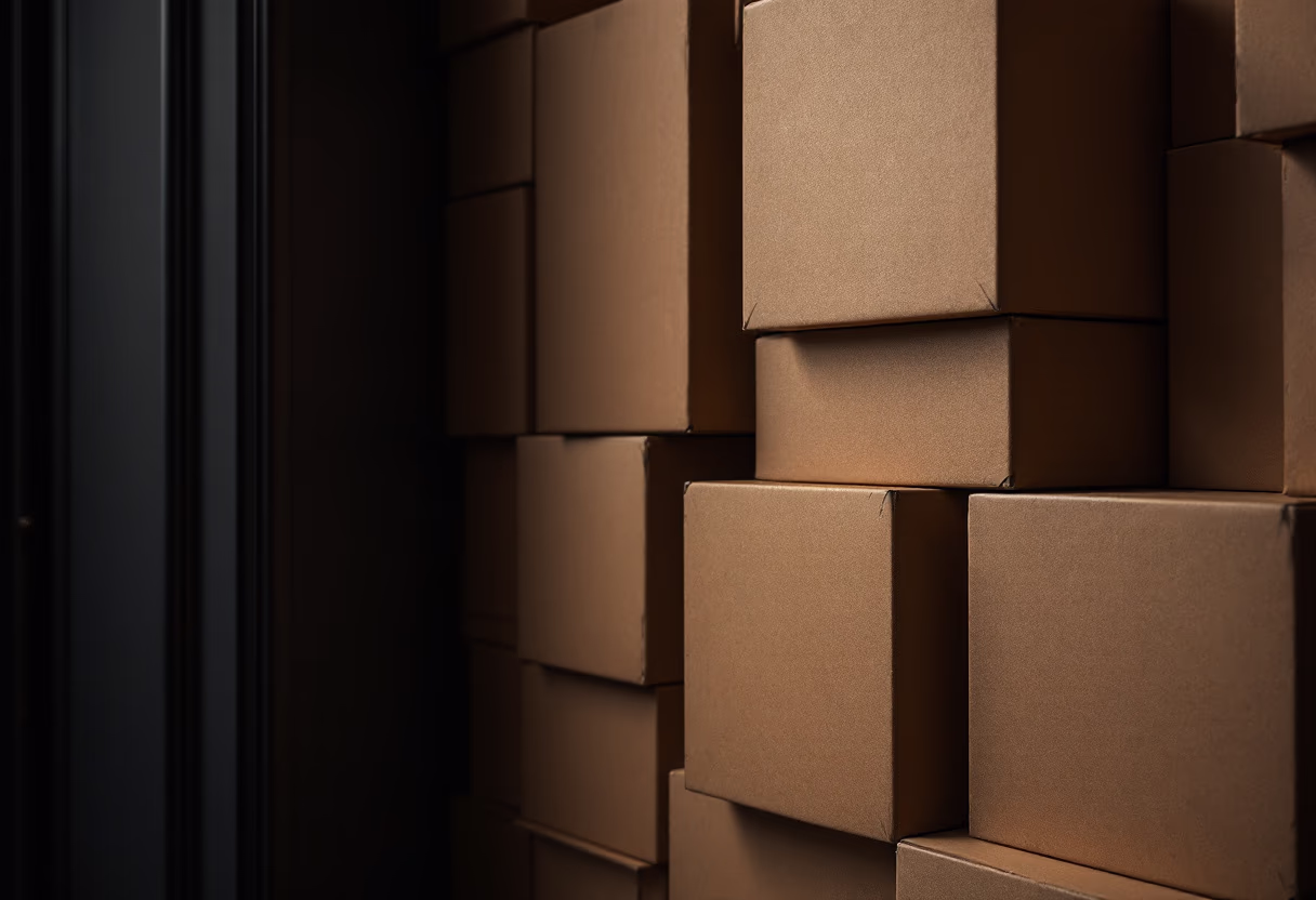 image of stacked storage boxes