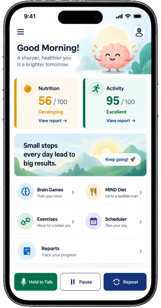 Lifestyle phone with nutrition and activity scores