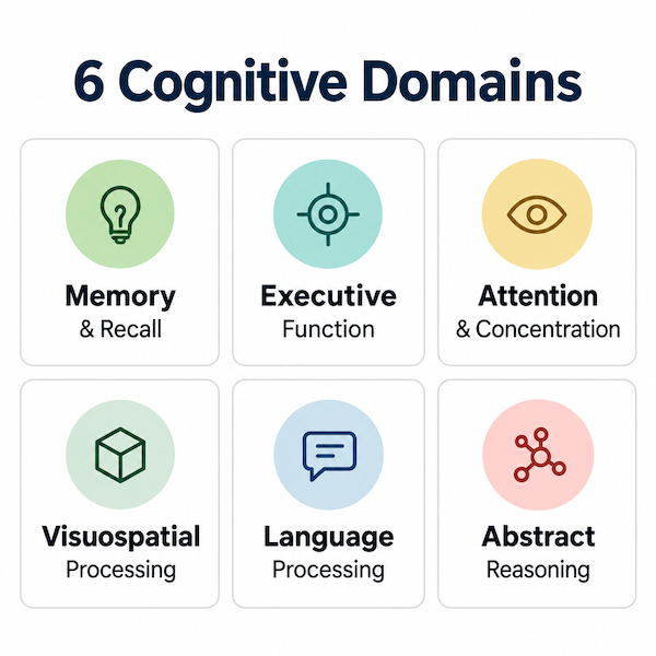 Six areas of everyday thinking across cognitive domains
