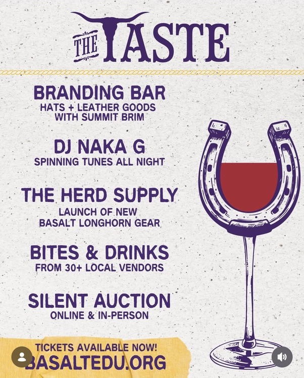 The Taste, Basalt Education Foundation fundraiser at Roaring Fork Club, Basalt
