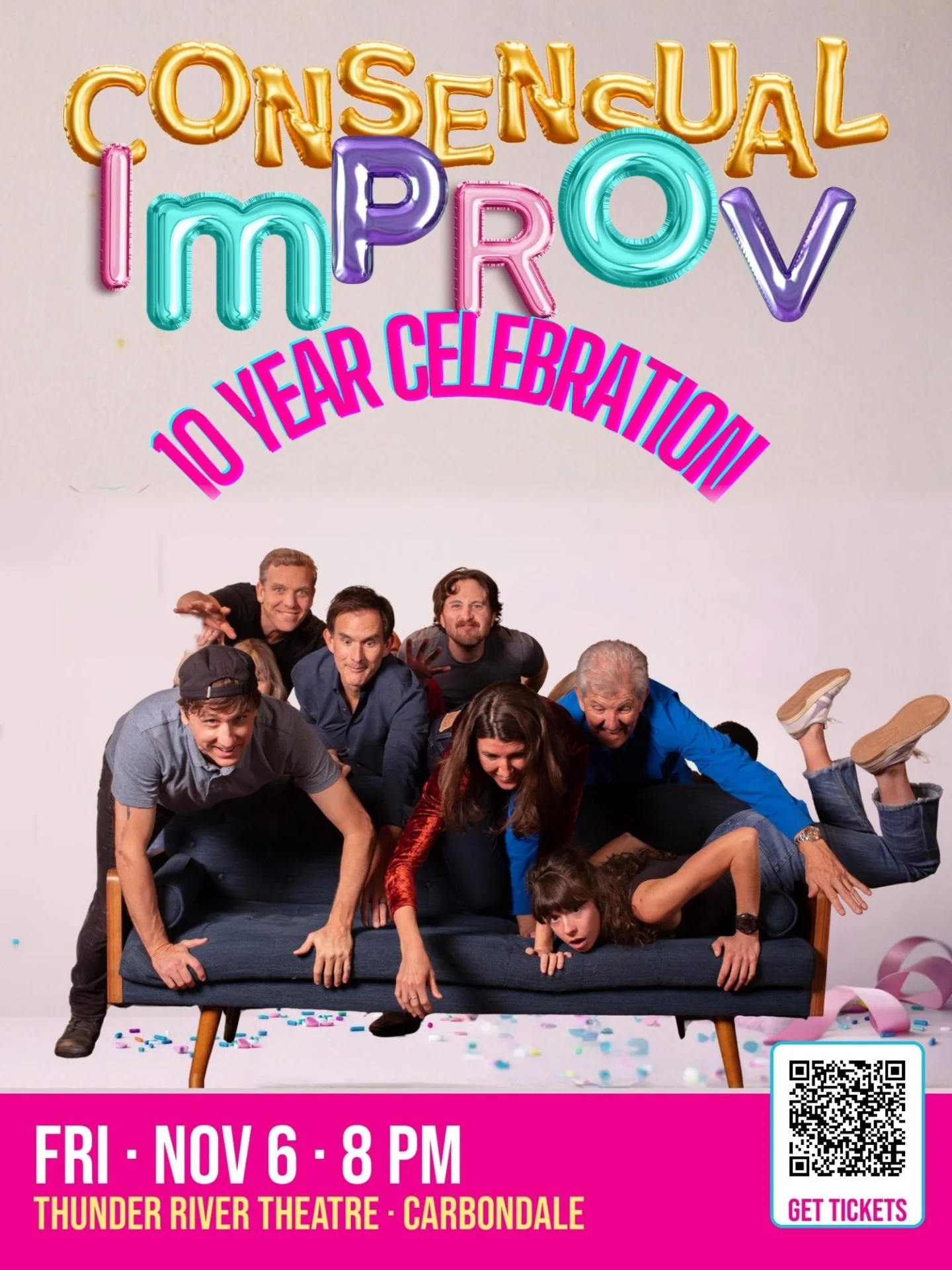 Consensual Improv 10-year anniversary at Thunder River Theatre, Carbondale