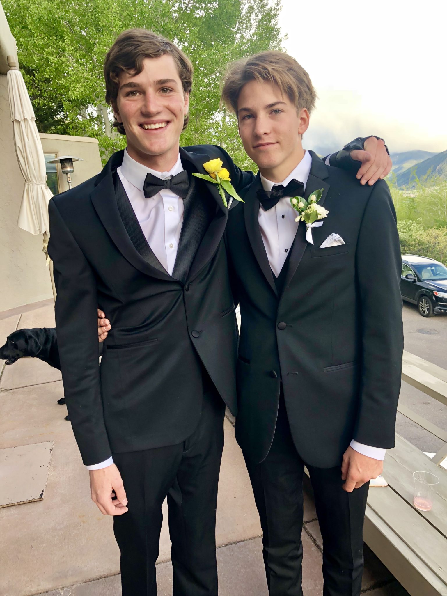 Brevitt and Axel Livingston on prom night