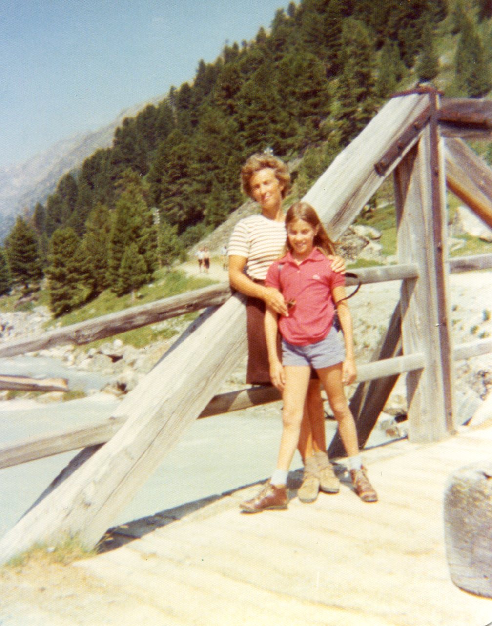 Our mother with Michele in Switzerland