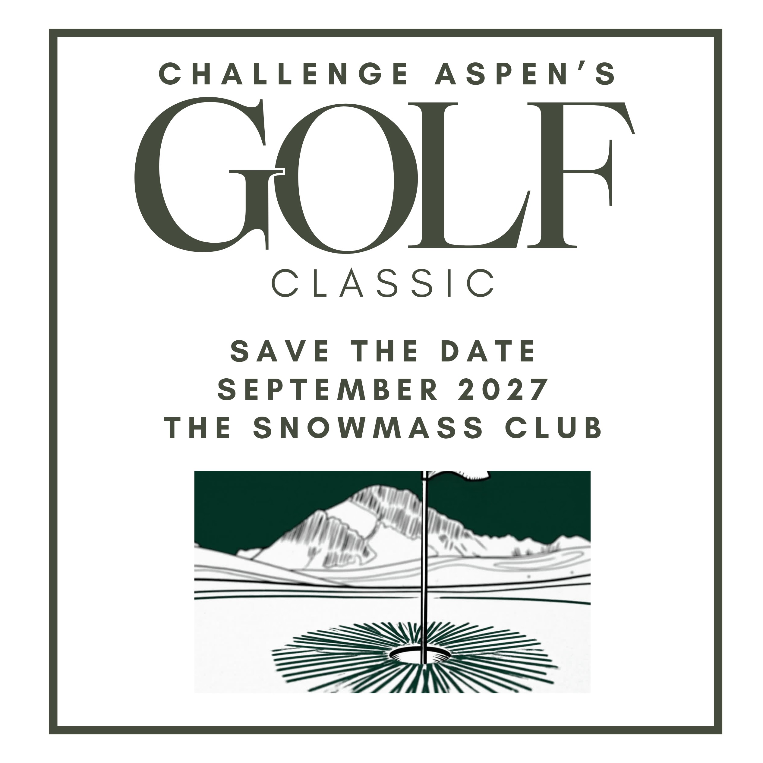 2027 Golf Classic – Save the Date, Challenge Aspen, Snowmass