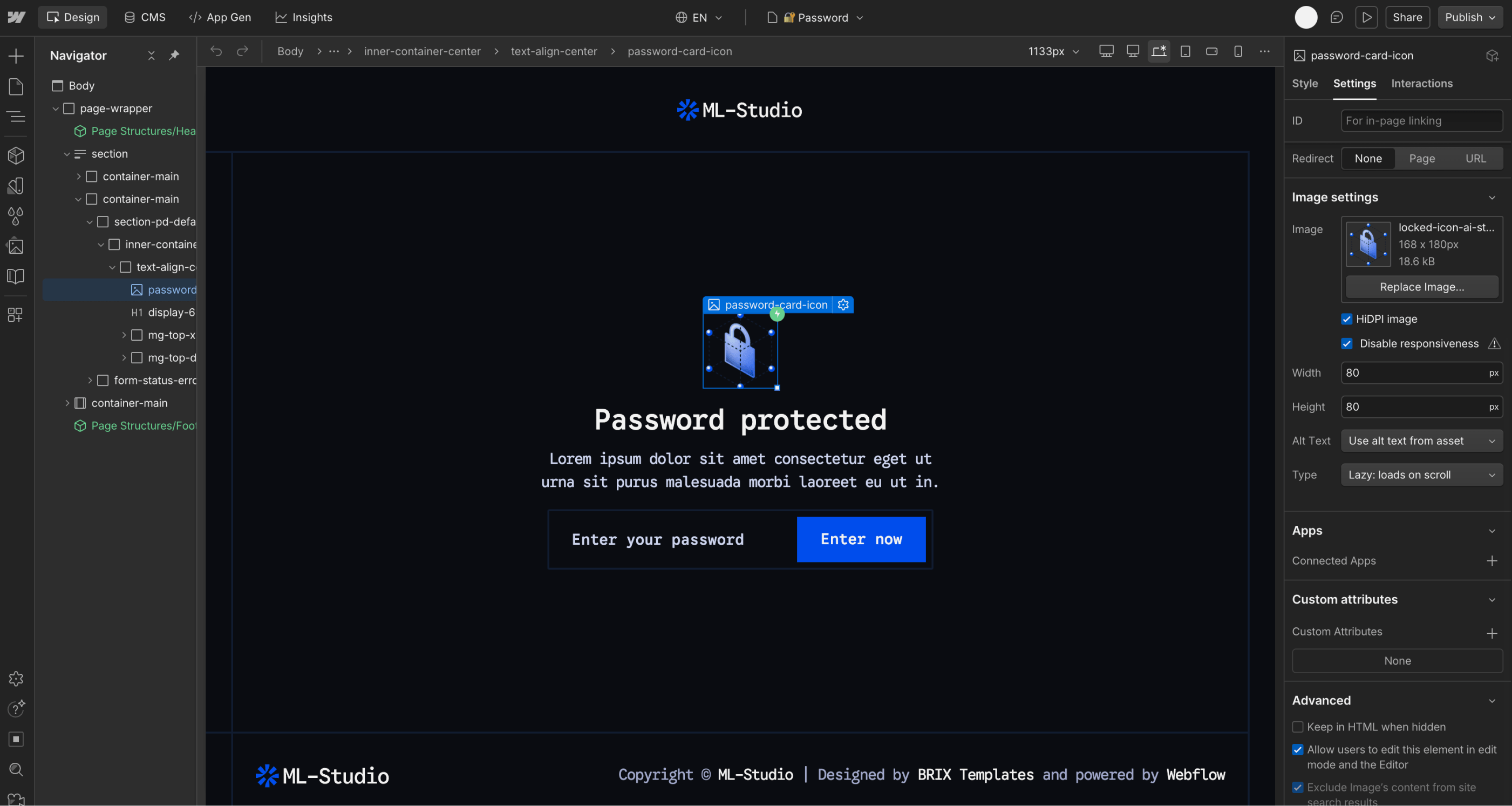 Icons And Graphics - ML-Studio Webflow Template | Brix Templates