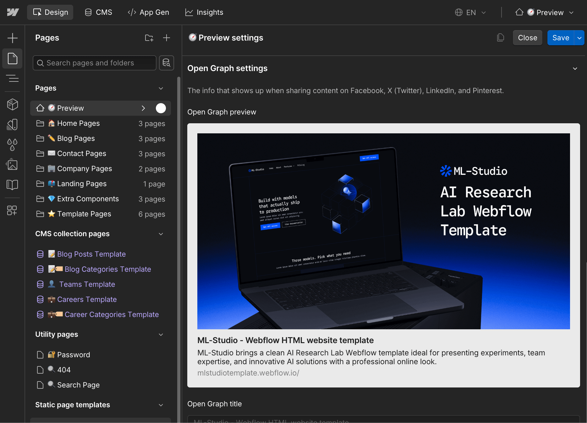SEO - ML-Studio Webflow Template | Brix Templates