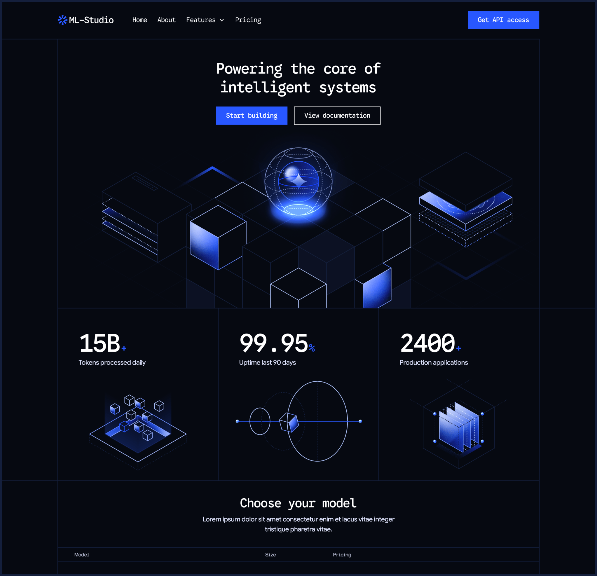 ML-Studio - Home V2 Hero Page - AI Research Lab Webflow Template | Brix Templates