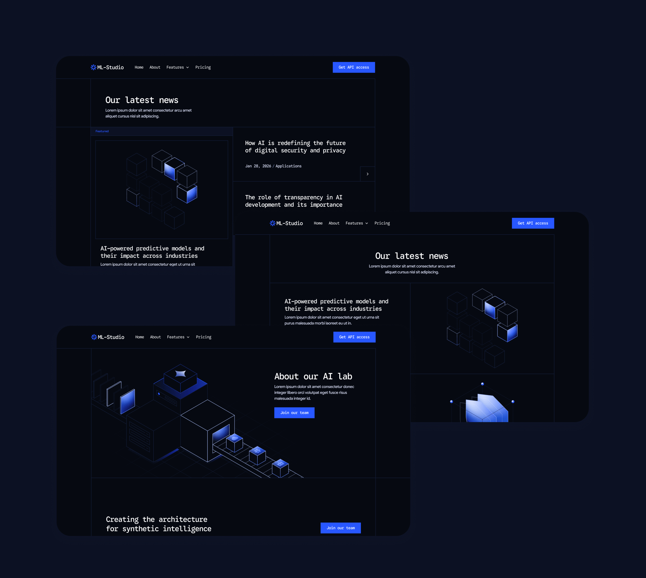 ML-Studio - Sections - AI Research Lab Webflow Template | Brix Templates