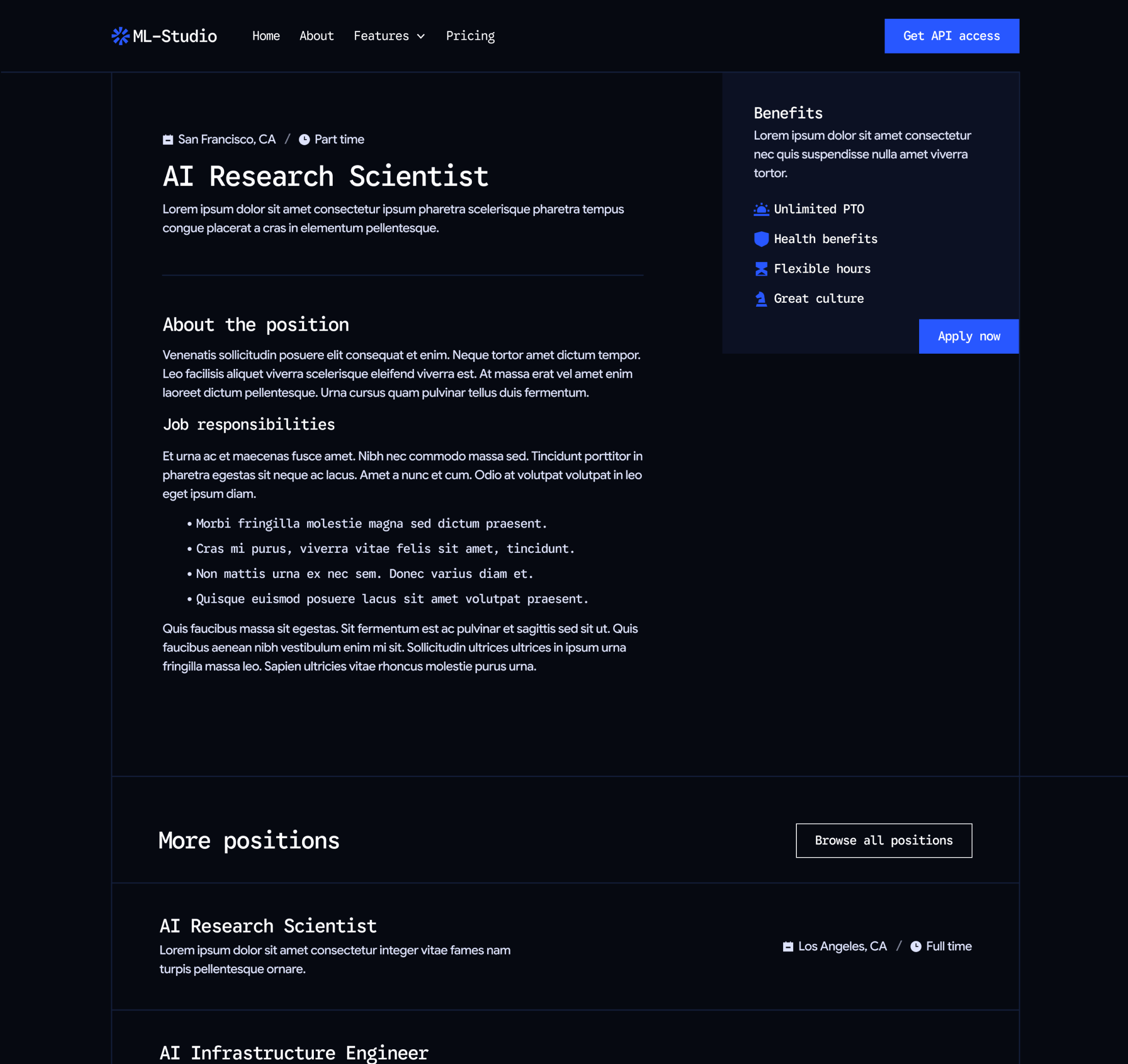 ML-Studio - Career Single Main Page - AI Research Lab Webflow Template | Brix Templates