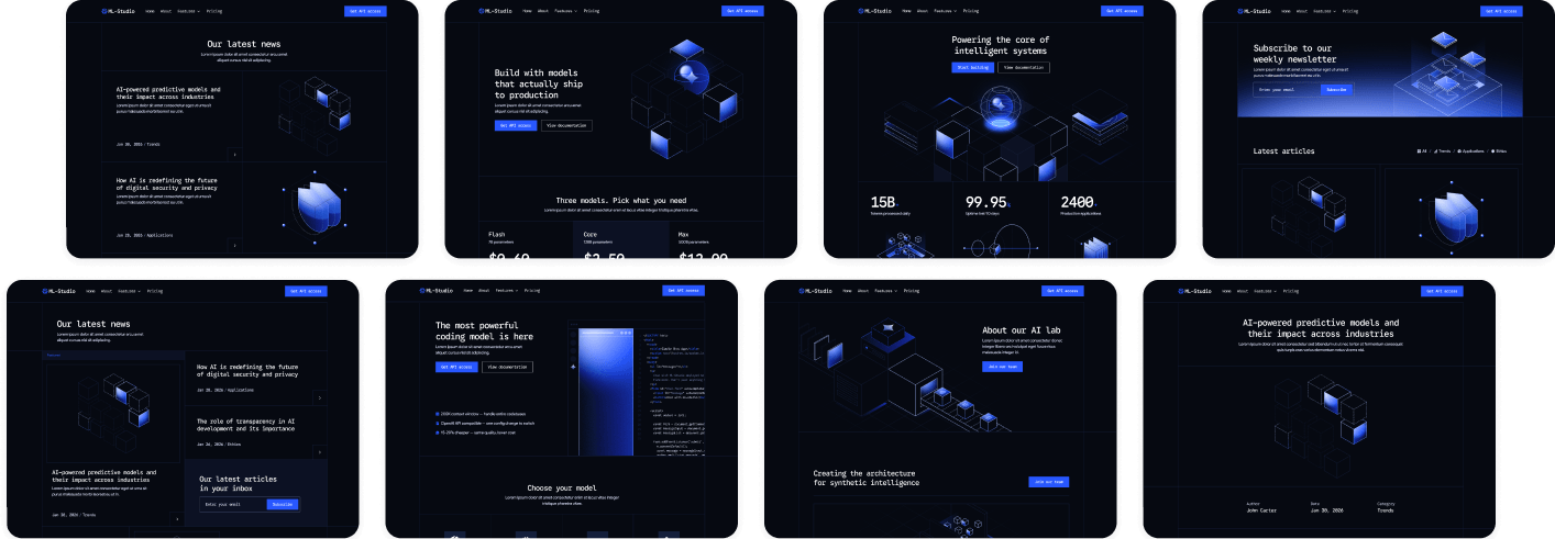 ML-Studio - Buy Now Banner - AI Research Lab Webflow Template | Brix Templates