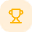 Orange trophy cup icon on a white background