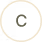 Black circle with a gold border and letter B centered inside.